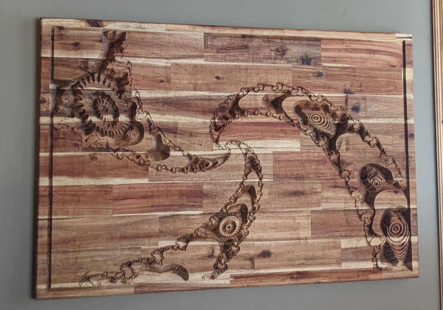 3D Fractal Carving in Hardwood - Piece 3