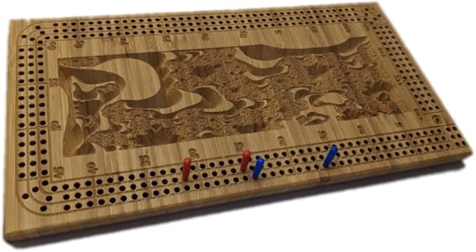 Bamboo Fractal Mandelbrot Cribbage Board