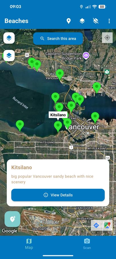 BeachBook beach details